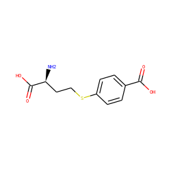 N[C@@H](CCSc1ccc(C(=O)O)cc1)C(=O)O ZINC000035994403