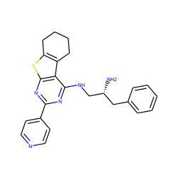 N[C@@H](CNc1nc(-c2ccncc2)nc2sc3c(c12)CCCC3)Cc1ccccc1 ZINC000219271078