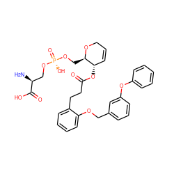 N[C@@H](CO[P@](=O)(O)OC[C@H]1OCC=C[C@@H]1OC(=O)CCc1ccccc1OCc1cccc(Oc2ccccc2)c1)C(=O)O ZINC000653862880