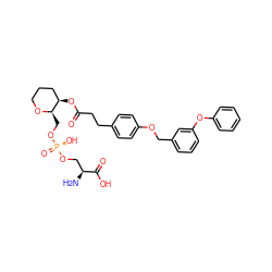 N[C@@H](CO[P@](=O)(O)OC[C@H]1OCCC[C@H]1OC(=O)CCc1ccc(OCc2cccc(Oc3ccccc3)c2)cc1)C(=O)O ZINC000653884786