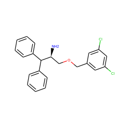 N[C@@H](COCc1cc(Cl)cc(Cl)c1)C(c1ccccc1)c1ccccc1 ZINC000029555230