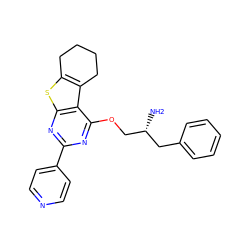 N[C@@H](COc1nc(-c2ccncc2)nc2sc3c(c12)CCCC3)Cc1ccccc1 ZINC000223659869