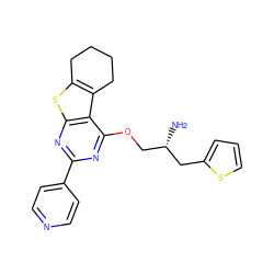 N[C@@H](COc1nc(-c2ccncc2)nc2sc3c(c12)CCCC3)Cc1cccs1 ZINC000223686057