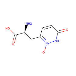 N[C@@H](Cc1ccc(=O)[nH][n+]1[O-])C(=O)O ZINC000049070179