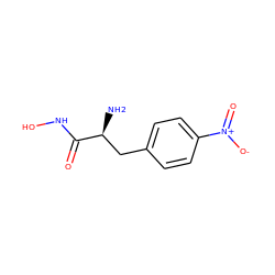 N[C@@H](Cc1ccc([N+](=O)[O-])cc1)C(=O)NO ZINC000035075544