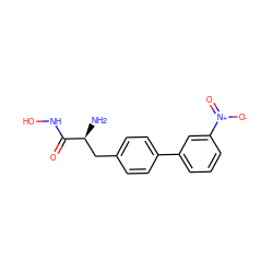 N[C@@H](Cc1ccc(-c2cccc([N+](=O)[O-])c2)cc1)C(=O)NO ZINC000035075547