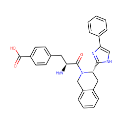 N[C@@H](Cc1ccc(C(=O)O)cc1)C(=O)N1Cc2ccccc2C[C@H]1c1nc(-c2ccccc2)c[nH]1 ZINC000036216180