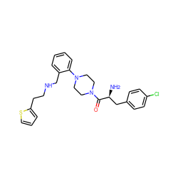 N[C@@H](Cc1ccc(Cl)cc1)C(=O)N1CCN(c2ccccc2CNCCc2cccs2)CC1 ZINC000028388966