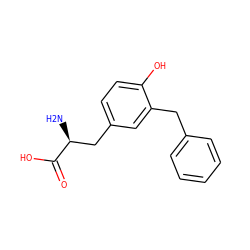 N[C@@H](Cc1ccc(O)c(Cc2ccccc2)c1)C(=O)O ZINC000118585224