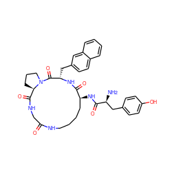 N[C@@H](Cc1ccc(O)cc1)C(=O)N[C@H]1CCCCNC(=O)CNC(=O)[C@H]2CCCN2C(=O)[C@H](Cc2ccc3ccccc3c2)NC1=O ZINC000049600059