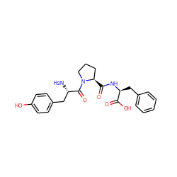 N[C@@H](Cc1ccc(O)cc1)C(=O)N1CCC[C@H]1C(=O)N[C@@H](Cc1ccccc1)C(=O)O ZINC000013542109