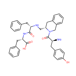 N[C@@H](Cc1ccc(O)cc1)C(=O)N1Cc2ccccc2C[C@H]1CN[C@@H](Cc1ccccc1)C(=O)N[C@@H](Cc1ccccc1)C(=O)O ZINC000065731305