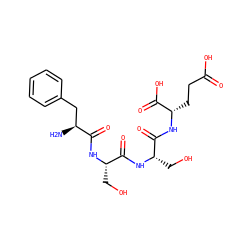 N[C@@H](Cc1ccccc1)C(=O)N[C@@H](CO)C(=O)N[C@@H](CO)C(=O)N[C@@H](CCC(=O)O)C(=O)O ZINC000146918728