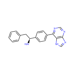 N[C@@H](Cc1ccccc1)c1ccc(-c2ncnc3nc[nH]c23)cc1 ZINC000014961028