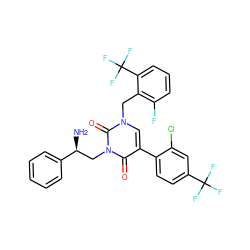 N[C@@H](Cn1c(=O)c(-c2ccc(C(F)(F)F)cc2Cl)cn(Cc2c(F)cccc2C(F)(F)F)c1=O)c1ccccc1 ZINC000028473057