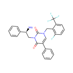 N[C@@H](Cn1c(=O)c(-c2ccccc2)cn(Cc2c(F)cccc2C(F)(F)F)c1=O)c1ccccc1 ZINC000028476789