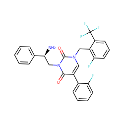 N[C@@H](Cn1c(=O)c(-c2ccccc2F)cn(Cc2c(F)cccc2C(F)(F)F)c1=O)c1ccccc1 ZINC000028474272