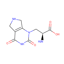 N[C@@H](Cn1c2c(c(=O)[nH]c1=O)CNC2)C(=O)O ZINC001772598594