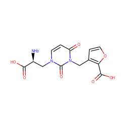 N[C@@H](Cn1ccc(=O)n(Cc2ccoc2C(=O)O)c1=O)C(=O)O ZINC000013686119