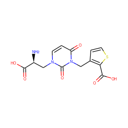 N[C@@H](Cn1ccc(=O)n(Cc2ccsc2C(=O)O)c1=O)C(=O)O ZINC000013686112