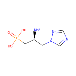 N[C@@H](Cn1cncn1)CP(=O)(O)O ZINC000026173528