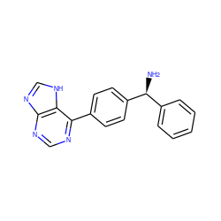 N[C@@H](c1ccccc1)c1ccc(-c2ncnc3nc[nH]c23)cc1 ZINC000014961021