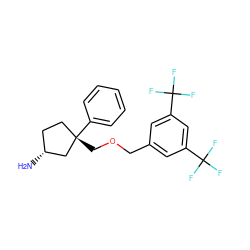 N[C@@H]1CC[C@](COCc2cc(C(F)(F)F)cc(C(F)(F)F)c2)(c2ccccc2)C1 ZINC000038209980