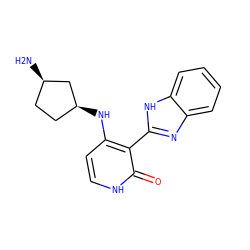 N[C@@H]1CC[C@H](Nc2cc[nH]c(=O)c2-c2nc3ccccc3[nH]2)C1 ZINC000653723515