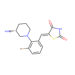 N[C@@H]1CCCN(c2c(Br)cccc2/C=C2\SC(=O)NC2=O)C1 ZINC000084652873