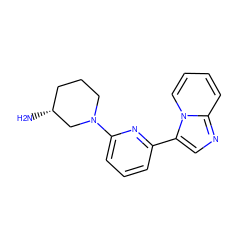 N[C@@H]1CCCN(c2cccc(-c3cnc4ccccn34)n2)C1 ZINC000029045853