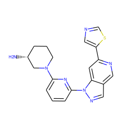 N[C@@H]1CCCN(c2cccc(-n3ncc4cnc(-c5cncs5)cc43)n2)C1 ZINC000217956309