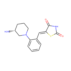 N[C@@H]1CCCN(c2ccccc2/C=C2\SC(=O)NC2=O)C1 ZINC000084652527