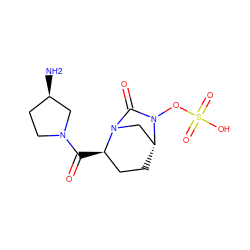 N[C@@H]1CCN(C(=O)[C@@H]2CC[C@@H]3CN2C(=O)N3OS(=O)(=O)O)C1 ZINC000096168607