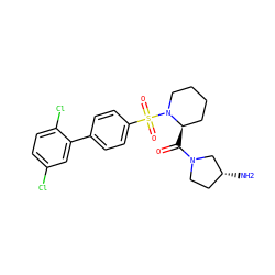 N[C@@H]1CCN(C(=O)[C@@H]2CCCCN2S(=O)(=O)c2ccc(-c3cc(Cl)ccc3Cl)cc2)C1 ZINC000040934056