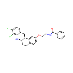 N[C@@H]1CCc2ccc(OCCNC(=O)c3ccccc3)cc2[C@@H]1Cc1ccc(Cl)c(Cl)c1 ZINC000088260736