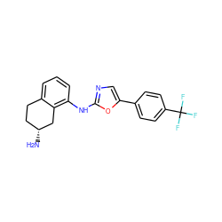 N[C@@H]1CCc2cccc(Nc3ncc(-c4ccc(C(F)(F)F)cc4)o3)c2C1 ZINC000053298299