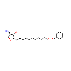 N[C@@H]1CO[C@@H](CCCCCCCCCCCOCC2CCCCC2)[C@H]1O ZINC001772625269