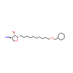 N[C@@H]1CO[C@@H](CCCCCCCCCCOCC2CCCCC2)[C@H]1O ZINC001772628523