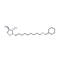 N[C@@H]1CO[C@@H](CCCCCCCCCOCC2CCCCC2)[C@H]1O ZINC001772625102