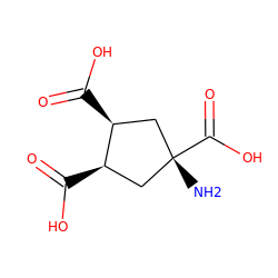 N[C@]1(C(=O)O)C[C@H](C(=O)O)[C@H](C(=O)O)C1 ZINC000100053590