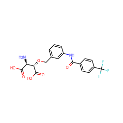 N[C@H](C(=O)O)[C@H](OCc1cccc(NC(=O)c2ccc(C(F)(F)F)cc2)c1)C(=O)O ZINC000035636045