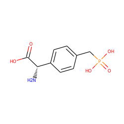 N[C@H](C(=O)O)c1ccc(CP(=O)(O)O)cc1 ZINC000001533165