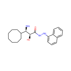 N[C@H](C1CCCCCCC1)[C@H](O)C(=O)NNc1cccc2ccccc12 ZINC000027995822