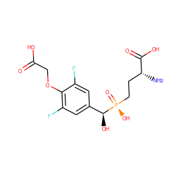 N[C@H](CC[P@](=O)(O)[C@@H](O)c1cc(F)c(OCC(=O)O)c(F)c1)C(=O)O ZINC000149140225