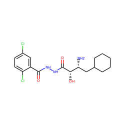 N[C@H](CC1CCCCC1)[C@H](O)C(=O)NNC(=O)c1cc(Cl)ccc1Cl ZINC000027994460