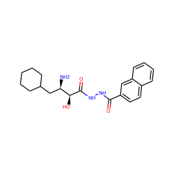 N[C@H](CC1CCCCC1)[C@H](O)C(=O)NNC(=O)c1ccc2ccccc2c1 ZINC000027980463