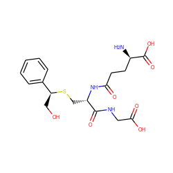 N[C@H](CCC(=O)N[C@@H](CS[C@@H](CO)c1ccccc1)C(=O)NCC(=O)O)C(=O)O ZINC000013673708