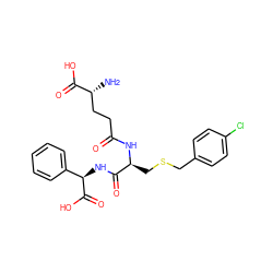 N[C@H](CCC(=O)N[C@@H](CSCc1ccc(Cl)cc1)C(=O)N[C@@H](C(=O)O)c1ccccc1)C(=O)O ZINC000029569304