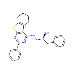 N[C@H](CNc1nc(-c2ccncc2)nc2sc3c(c12)CCCC3)Cc1ccccc1 ZINC000095920841