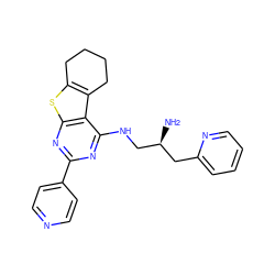 N[C@H](CNc1nc(-c2ccncc2)nc2sc3c(c12)CCCC3)Cc1ccccn1 ZINC000223674185